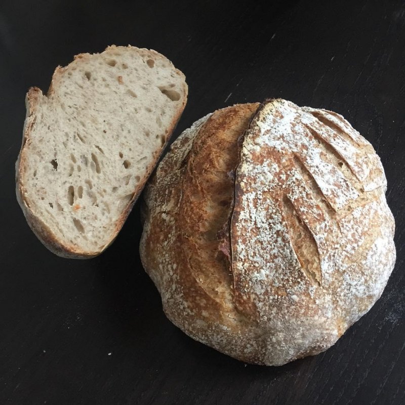 When all’s said and done, there is something deeply satisfying about a simple loaf. This is 10% each of whole rye, whole wheat and einkorn, at an easy 70% hydration. 