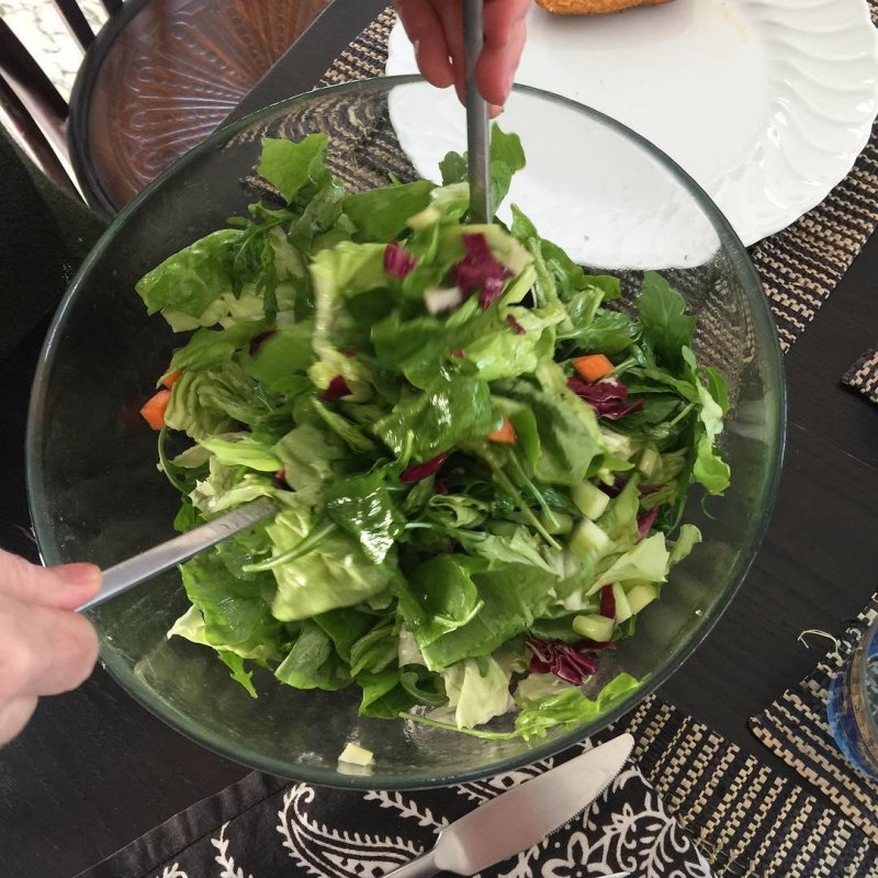 Salad for lunch. Oh boy!