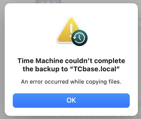 Strong contender for the most useless error message ever. What error? Which files?