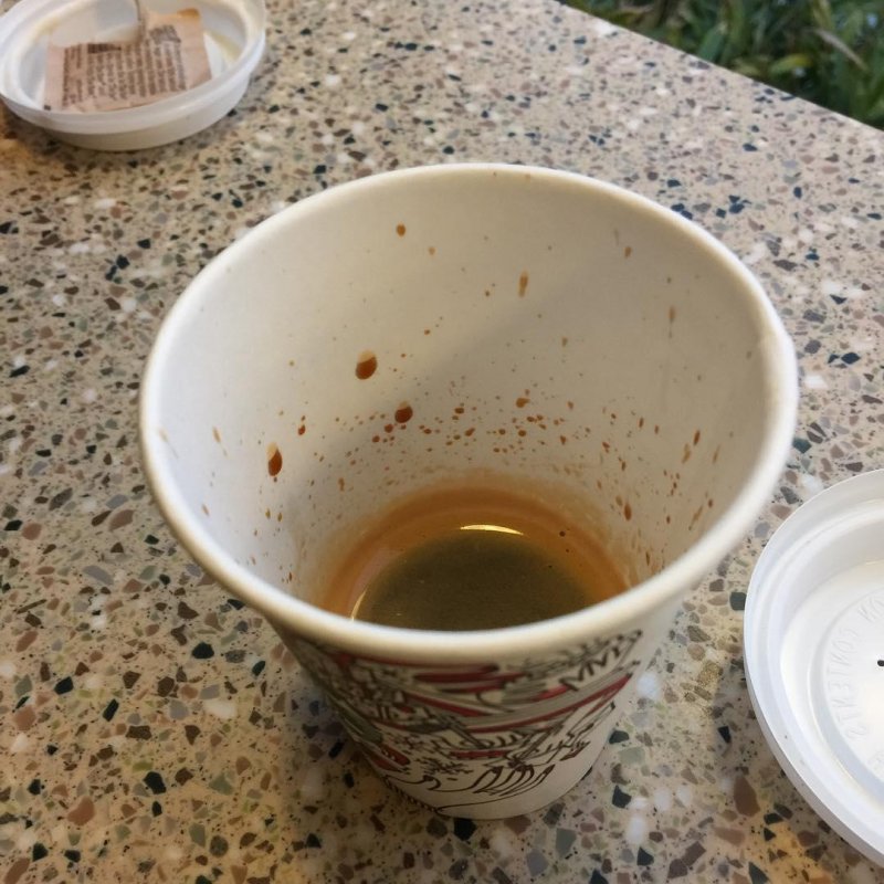 How they serve an espresso.