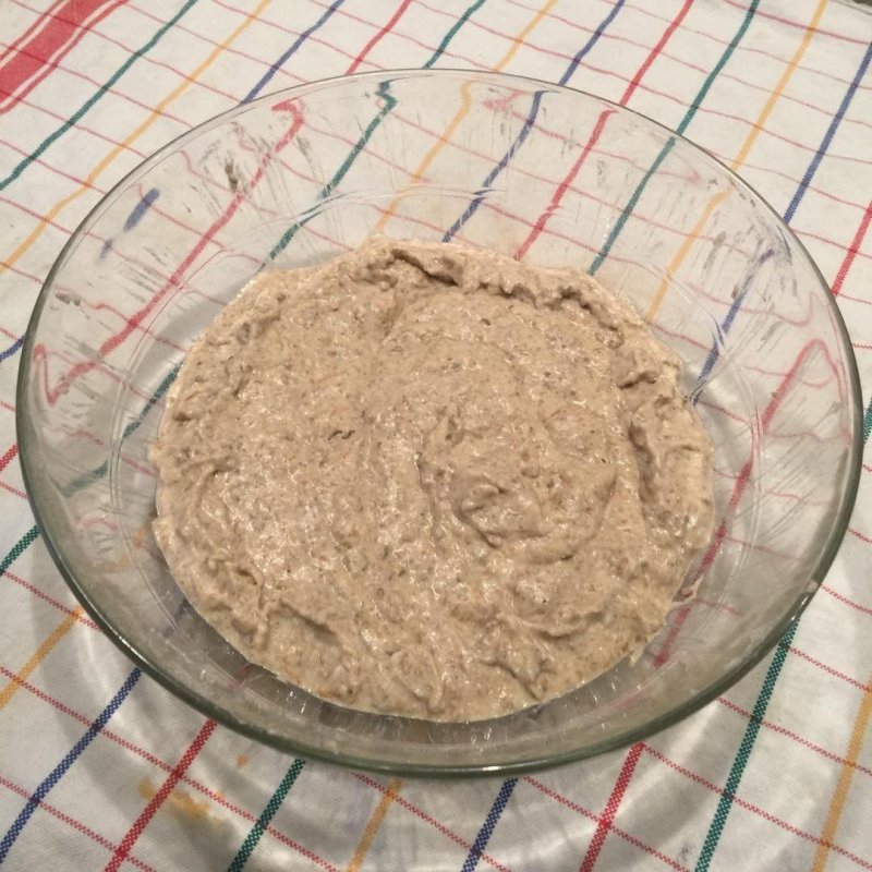 Doesn’t look like much, but that’s the scald about to go into a very low oven for three hours. I’m a tad worried that it contains only 2g caraway. 