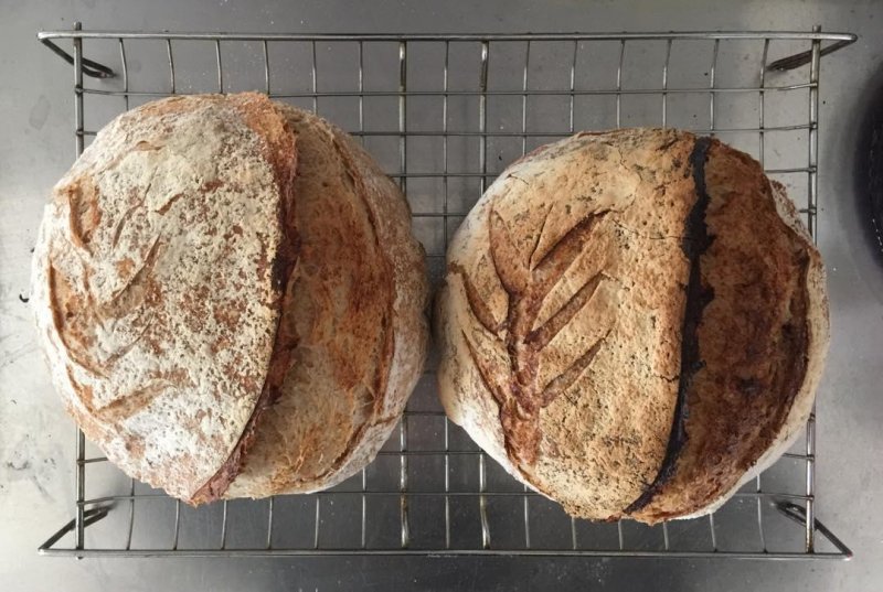 And done. Rustic loaves. 